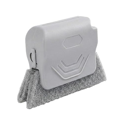 Runsgo Window Track Cleaner, Handheld Cleaning Brush Set, for Window Slides Grooves, Tile Grout Lines, Shutter Slats, Car Ac Vents & Narrow Gaps (Gray) - color: Gray