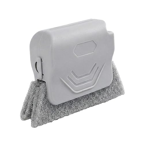 Runsgo Window Track Cleaner, Handheld Cleaning Brush Set, for Window Slides Grooves, Tile Grout Lines, Shutter Slats, Car Ac Vents & Narrow Gaps (Gray) - color: Gray