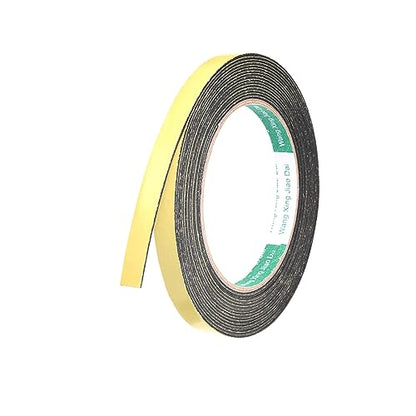 uxcell Sealing Foam Tape 10mm Wide 1mm Thick 5m/16.4ft Long, Self Adhesive Weather Strip for Window Door Insulation - size: 10mmx1mmx5m