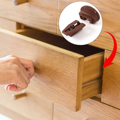 8 Set Drawer Guide Kit, Enhanced Commercial Slide Style Drawers for Kenlin Rite-Trak II 168, Vaughan Bassett, Legacy, Replacement Dresser Drawer Slides Repair Kit with Roller (Drawer Slides 12 Pack) - style: Drawer Slides 12 Pack
