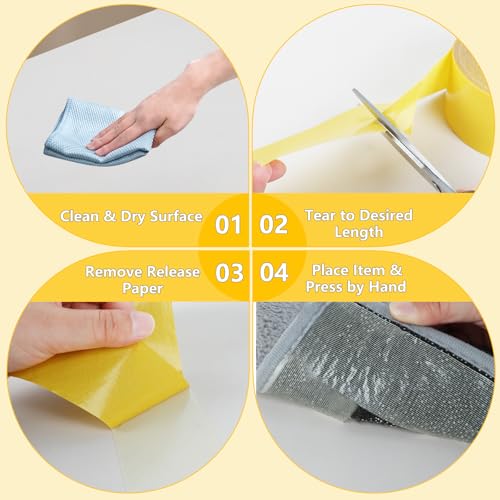 Double Sided Tape 2.2inX33FT Heavy DutyClear Fabric Tape for Carpet Rug Mounting Cloth Adhesive Removable for Home Office Craft - size: 2.2inX33FT