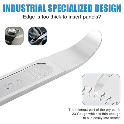 4140 Pry Tool,Pry Bar Trim Removal Tool,Pocket Pry Bar,Automotive Trim Removal Tool Kit,Aircraft Trim Removal Pry Tool,Interior and Exterior Trim Removal Kit for Planes - size: silver 1pc