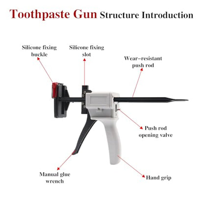 2026 New Toothpaste Tube Gun,Toothpaste Tube Glue Gun Squeezing Machine,Silicone Caulk Guns,Toothpastes Guns Dispenser,for DIY Projects,Caulking Sealant,Silicone Glue(White)