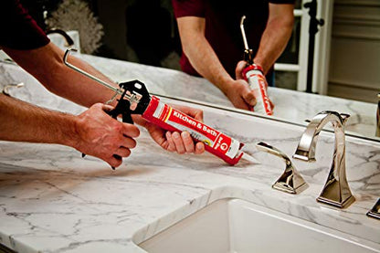 Red Devil 0887 Kitchen & Bath Low Odor Silicone Sealant, 10.1 Oz, Clear, Pack of 1 - color: Clear, size: 10.1 oz., style: 1 - Pack