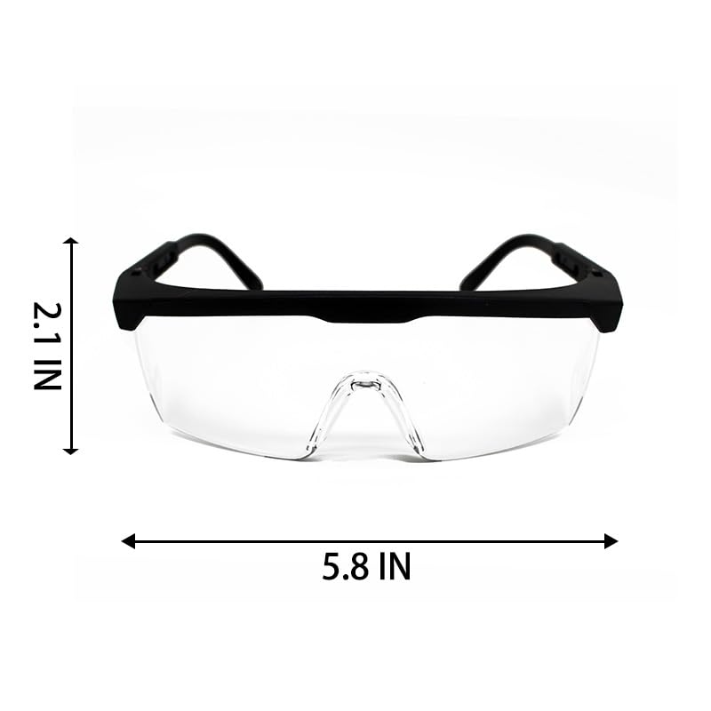 Safety Glasses For Men and Women, Anti Fog Work Glasses for Adjustable Frames and Side Protection