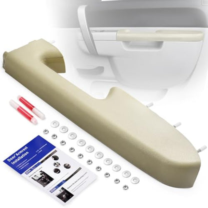 22818472 Front Right Passenger Side Armrest Repair Kit Compatible with 2010-2014 Chevy Silverado and GMC Sierra 1500 2500HD 3500HD, Designed for Door Panel with Release Handle Below Armrest, Tan - color: 22818472 Tan Passenger Side Armrest
