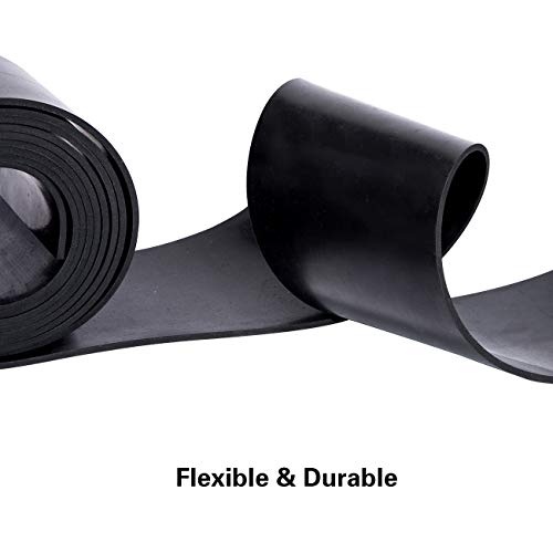 TORRAMI Rubber Gasket Sheet Material 1/8 (.125) Inch T X 3 inch W X 10 Feet, for Sealing,Protection, Abrasion, Supports, Leveling, Bumpers - size: 3" Wide X 10' Long, style: 1/8 (.125)" Thick