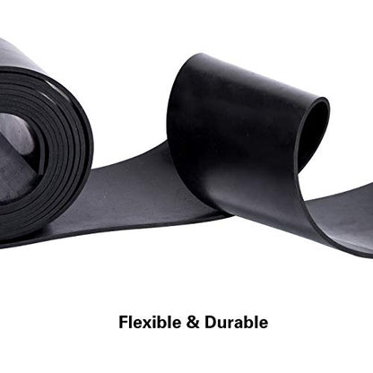 TORRAMI Rubber Gasket Sheet Material 1/8 (.125) Inch T X 3 inch W X 10 Feet, for Sealing,Protection, Abrasion, Supports, Leveling, Bumpers - size: 3" Wide X 10' Long, style: 1/8 (.125)" Thick
