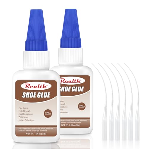 Shoe Glue Sole Repair - 60g Clear Strong Adhesive for Sneakers, Boots, Leather, Sandals, Rubber Soles, Handbags - with Anti-Clog Cap - size: 60g, style: Shoe Glue