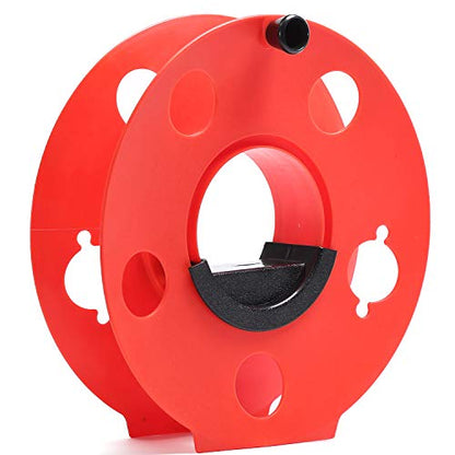 Homeon Wheels Heavy Duty Impact Resistant Plastic Extension Cord Storage Reel With Bag 1 Pack Durable & Safe, Lightweight & Portable, Ideal for Outdoor Projects & DIY Maintenance 100 Feet RED - style: Upgrated Cord reel + Bag