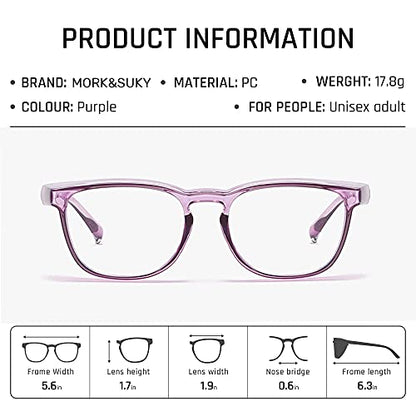 MORK&SUKY Safety Glasses, Stylish Goggles With No Fog Lense, Alternatives To Regular Protective Eyewear For Lab and Nursing. - color: Purple