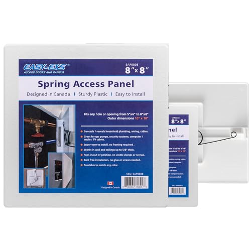 EASY-EXS Access Panels Spring-Fit 8"x8" (External 10"x10") Square (2) - size: 8"x8" - 2 Pcs