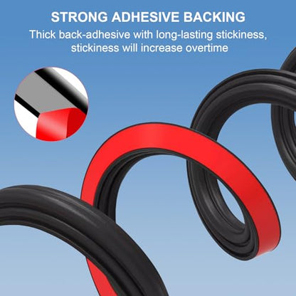 Car Weather Stripping for Tesla Model 3 Car Door Rubber Seal Strip Self Adhesive Auto Soundproofing Weatherstrip for Front/Rear Trunk A-Pillar B-Pillar Front/Rear Door - style: For Tesla Model 3