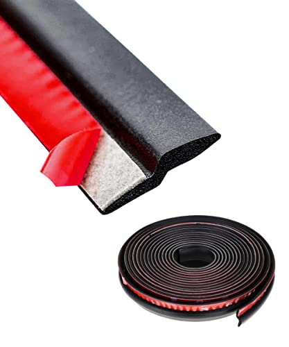 YAKEFLY Z-Shape Automotive Weather Seal, 13Ft Car Windshield & Door Seal, Self-Adhesive Seal Strip