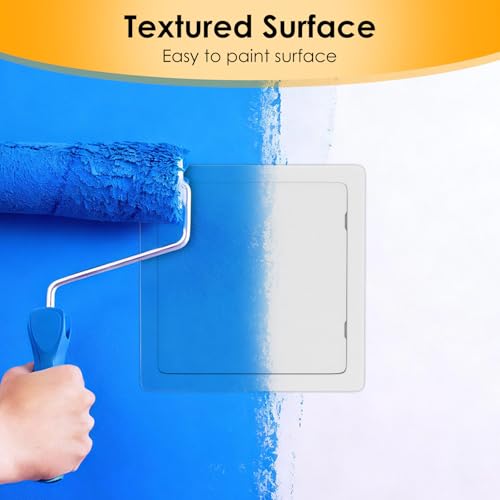Suteck Plumbing Access Panel for Drywall Ceiling 8 x 8 Inch Reinforced Plastic Wall Access Doors Removable Hinged White - size: 8x8 Inch