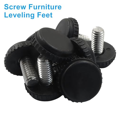 Piutouyar 24 Pcs 5/16"-18 Stainless Steel Furniture Leveling Feet, Screw-in Adjustable Furniture Levelers Glide Leveling for Patio, Table, Chair Legs
