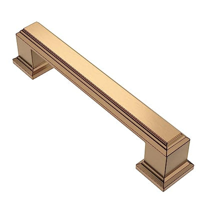 Alzassbg 10 Pack Champagne Bronze Cabinet Pulls, 3-3/4 Inch(96mm) Hole Center Cabinet Handles Kitchen Pulls for Cabinets and Drawer AL3071TGP - color: Champagne Bronze, size: 3-3/4" Hole Center