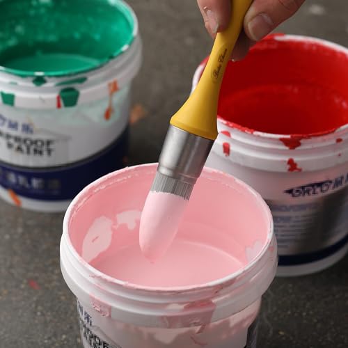 Bates- Trim Paint Brush, 3 pcs, 5/8”, 3/4” and 1”, Ergonomic Handles, Sunset Coastline Colors, Trim Brushes for Painting - color: Sunset Coastline