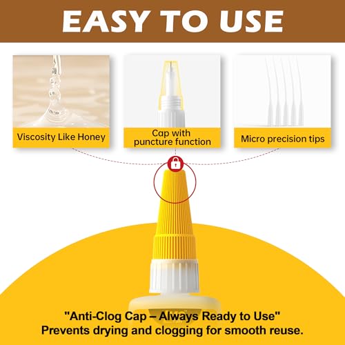 Wood Super Glue Liquid, Clear Instant Cyanoacrylate Adhesive for Wood Crafts Repair Woodworking, All Purpose CA Glue for Shoe Ceramic Plastic Leather Glass Model Metal Pottery Aquarium Porcelain Stone - size: 1oz-Thick