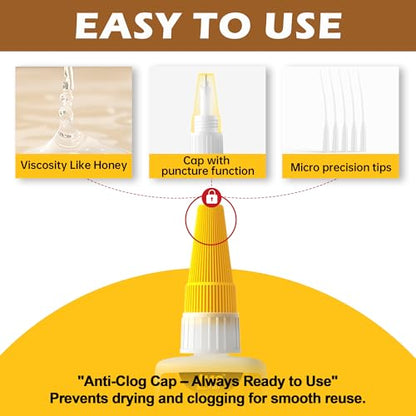 Wood Super Glue Liquid, Clear Instant Cyanoacrylate Adhesive for Wood Crafts Repair Woodworking, All Purpose CA Glue for Shoe Ceramic Plastic Leather Glass Model Metal Pottery Aquarium Porcelain Stone - size: 1oz-Thick