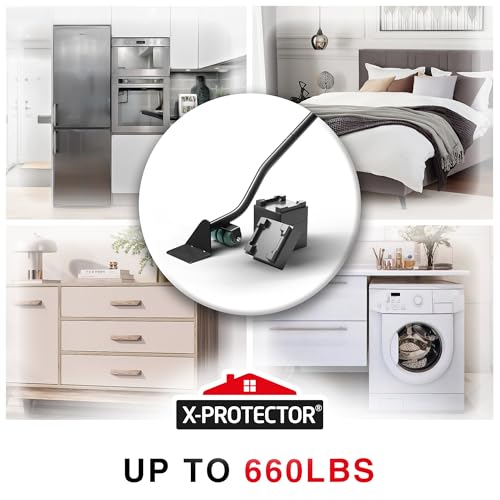 X-Protector Furniture Lifter Tool - Premium Furniture Jack Lifting Tool to Lift Furniture Easily - Appliance Lifter with 4.3" Adjustable Height - Ideal Jack to Lift Furniture Easily with No Effort