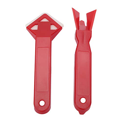 2PCS Caulk Tool Kit, Silicone Caulking Tools, Sealant Removal Tool Kit for Shovel Glass Cement, Scraper, Caulking Guns