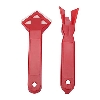 2PCS Caulk Tools Kit Silicone Sealant Remover Glass Cement Caulking Scraper Sealant Finishing Tool Grout Remove Scraper for Kitchen Bathroom Window