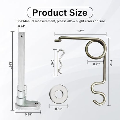 Fuel Door Hinge Pin with Gas Door Spring, for 2009-2014 F150, 2010-2014 Lincoln Mark Loose Gas Cap Permanent Repair Fix (09-14 Spring+Hinge) - size: 09-14 Spring+hinge