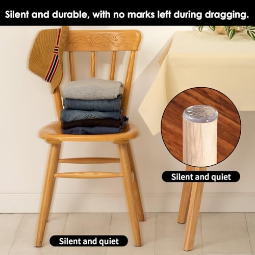8 Non Slip Furniture Grippers Pads Transparent Round Furniture Rubber Grippers Prevent Sliding for Hardwood Floor Laminate Tile Carpet Protect Couches Chairs Tables Reducing Scratch Proof Floor