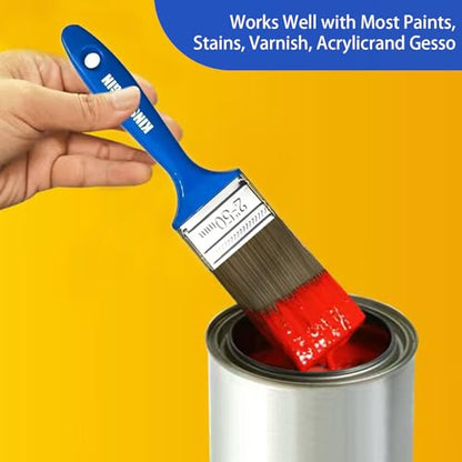 King Origin Versatile Paint Brush Set, 3 Pack, 2 Inch Paint Brushes, Small Paint Brushes for Walls, Furniture, Crafts - Detailed Painting & Larger Surface Coverage - color: 3 Pack, 2 Inch