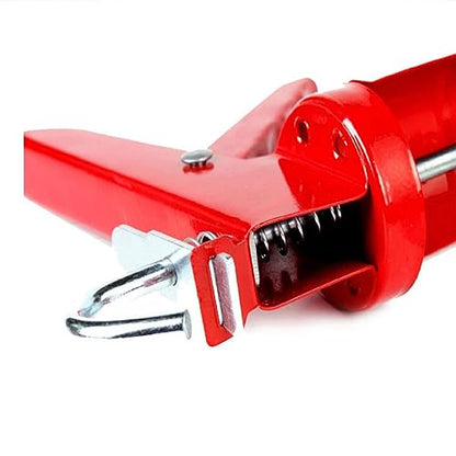 Caulking Gun with Nozzles and Seam Scraper, Drip Free Caulkking Gun for use with caulks sealants and adhesives (Red)