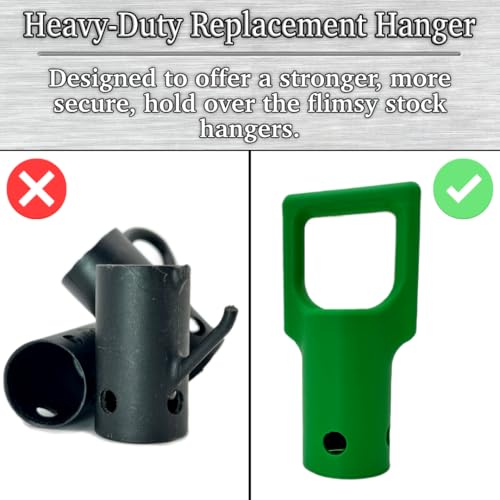 Heavy Duty Trimmer Attachment Hanger 4 Pack – Green – Wall Mount Hooks for Garage & Shed – Fits Ryobi, Toro, Homelite, Troy-Bilt, Badger, Masterforce Weed Eater, String Trimmer, Blower, Edger Tools - color: Green