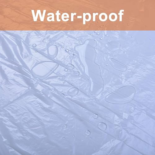 Clear Plastic Sheeting Drop Cloths for Painting, 5 Pcs 9x12ft Plastic Tarp Waterproof Dustproof Almost Tear Resistance Multi-Purpose Furniture Cover Floor Wall Protection Film