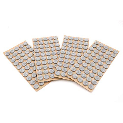 Furniture Felt Pads 3/8" (10mm) Diameter Round 3M Self Adhesive Protects Kitchen Cabinets, Drawers, Desks and Furniture Against Bumps and Scratches 200 Pack - Grey - color: Gray 200 Pack