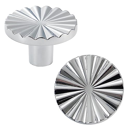 6 Pack Chrome Cabinet knobs Kitchen Cabinet Pulls with Vintage Cupboard Drawers Hardware Dresser Drawer Handles Kitchen Cabinet Handles (Single Hole, 6 Pack, Chrome) - color: Chrome, size: 37 mm, style: 6 Pack Knobs