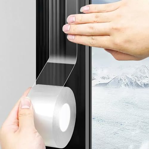 FOURGUN Window Sealing Tape 2IN x 33 FT Draft Isolation No Residue Removable Adhesive Waterproof Windows Doors Shower Glass AC Units Ideal for Winter Seal & Summer Cold Air Loss Prevention - size: 2 in X 33 Ft