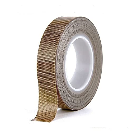 Teflon Tape,1/2-inch x 33 Feet x 0.18mm Low Friction Tape High Temp Adhesive Tape,Abrasion Resistant,Surface Protection for Wood,Drawer,Cabinet,Furniture,Vacuum Sealer & Hand Impulse Sealers - color: Brown, size: 1 Roll 1/2-inch x 33 Feet