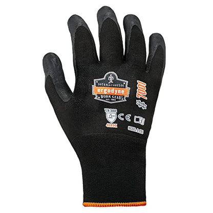 Nitrile Coated Work Gloves, High Dexterity, Ergodyne ProFlex 7001, Medium,Black - size: 1 Count (Pack of 1)