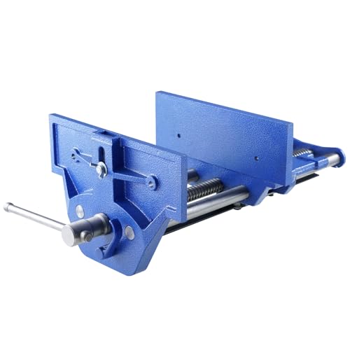 VEVOR Woodworking Vise, 13 inch Woodworking Bench Vise, Heavy-duty Cast Iron Vice for Workbench 10.6" Jaw Width, with Quick Release Lever for Woodworking, Cutting, and Drilling - size: 10.6 Inch