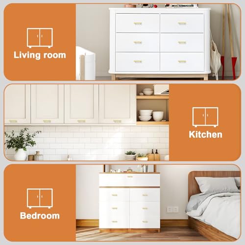 Probrico 5 Pack Hole Centers (64mm) 2-1/2inch Gold Kitchen Cabinet Handles Stainless Steel Polished Gold Cabinet Pulls Round T Bar Pull Handle for Cabinets and Drawers Total Length 4inch(100mm) - color: Gold, size: Hole Centers: 2-1/2"
