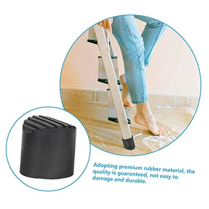 2pcs Non-Slip Rubber Ladder Foot Covers Ladder Accessories for Enhanced Stability and Floor Protection for Use Home - size: 8.1X8.1CM