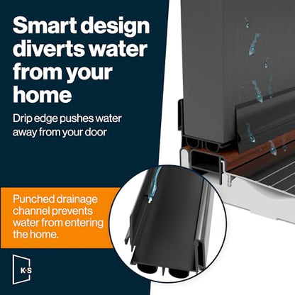 Patent Pending, Adjustable Double Bubble Door Sweep, Draft Stopper, Under Door Seal for Exterior Doors, 1 3/4" x 36" (Black 36 inch) - size: black 36 inch 1 pk