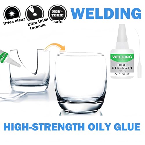 Magic Glue, Universal Super Glue Strong Bonding Magic Glues Multifunctional Magic Glues Oily Glue All Purpose Super Glues for Metal, Plastic, Wood, Ceramics (2 Pcs) - color: 2 Pcs