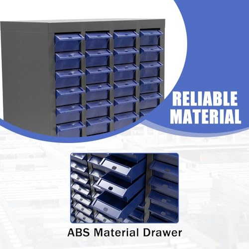 Yeeoy 100 Drawers Parts Cabinet Bolt and Nut Tool Storage Cabinet Part Cabinet Organization Shelves with ABS Material Drawer for Tool Hardware Storage, Grey - size: 100 Drawer