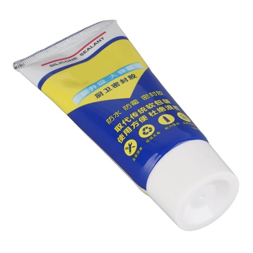 Sealant Water Caulk Adhesive for Bathroom Kitchen Basement Indoor Use with ABS Glass Ceramic Wood Aluminum Stainless Steel (White) - size: White