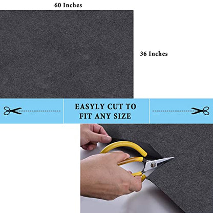 JOMMIE CHEN 36X60 Iches Garage Mats for Floor Absorb Liquids Oil Drip Pan for Under Car Waterproof Rubber Backing Layer Oil Spill Mat Protects Floor from Spills Drips Splashes Stain(36x60 in) - size: 3' x 5' (Rectangular)