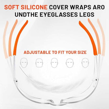 Salfboy Anti Fog Wraparound Safety Glasses Bulk, ANSI Z87.1 Certified for Construction, Yard Work, Laboratories - style: Orange Leg