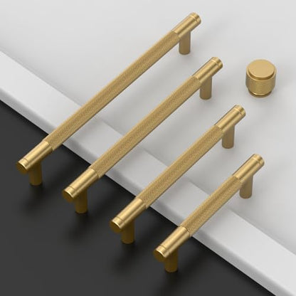 Asidrama 20 Pack Champagne Bronze Zinc Alloy Knurled Dresser Knobs Cabinet Hardware for Dresser Drawers - color: Champagne Bronze, style: 20 Pack