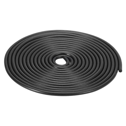 uxcell Nitrile Rubber Round Seal Strip, 4mm(5/32") Diameter 3 Meters (9.84Ft) Long Hard Solid Rubber Weather Stripping for DIY Gasket, Industrial Equipment, and Furniture - size: 4mmx3m