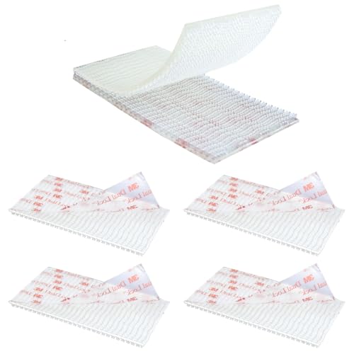 Dual Lock Tape 2in x 4in 4pcs, 3M Dual Lock Heavy Duty Mounting Tape，Interlocking Tape Reclosable Fastener Self Sticky SJ3560 Strip for EZ Pass Mounting Tape - size: 2in×4in×4pairs, style: White